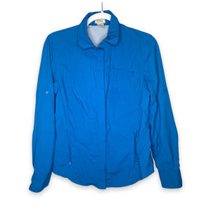 L.L. Bean Blue Windbreaker Long Sleeve Shirt Small Regular